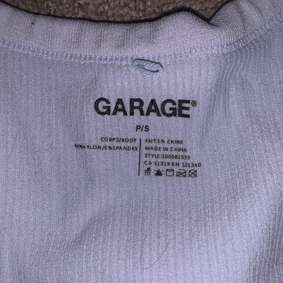 Garage light blue cropped tee - Picture 3 of 3